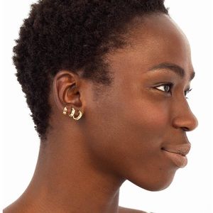 NWOT Stella & Dot Pave Trio Earrings